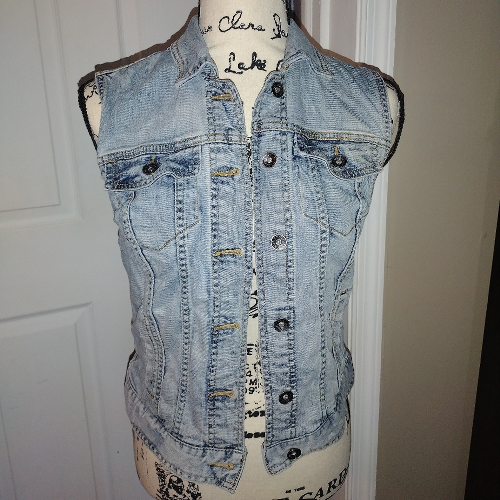 Merona Jean Vest Sz/XS